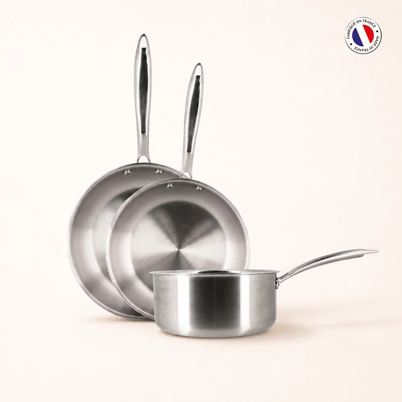 Set de 3 pièces Triply en acier inoxydable triple couche 🇫🇷