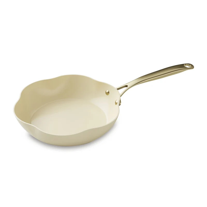 Poêle Dahlia 28 cm en aluminium recyclé beige
