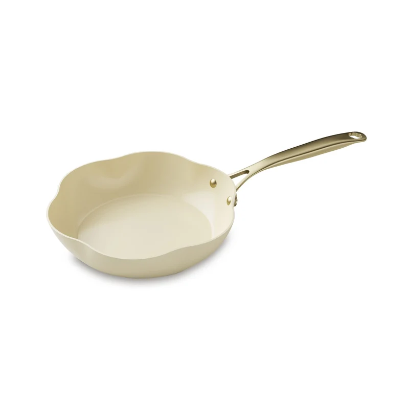 Poêle Dahlia 24 cm en aluminium recyclé beige