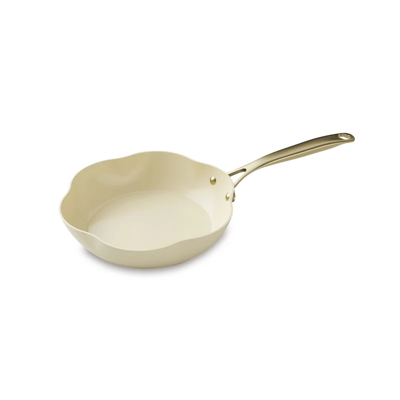 Poêle Dahlia 20 cm en aluminium recyclé beige