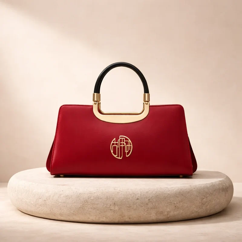 Sac à main cuir bordeaux