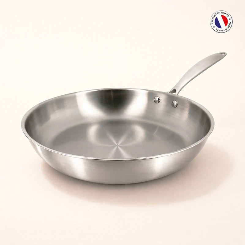 Poêle Triply en acier inoxydable triple couche 28 cm 🇫🇷