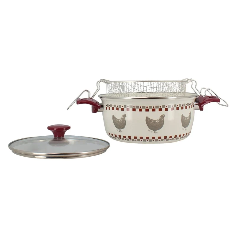 Friteuse Gallina 24cm en acier émaillé