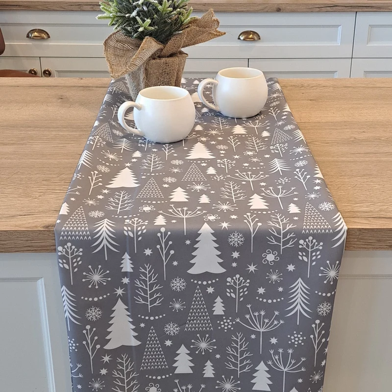 Nappe imprimée grise - Winter