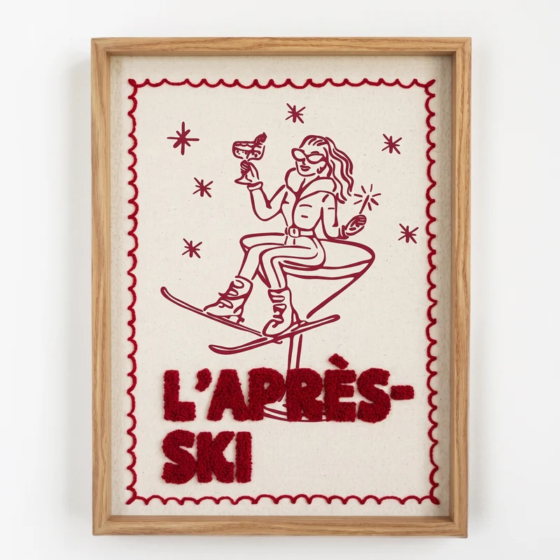 Cadre mural texturé - L'Après Ski