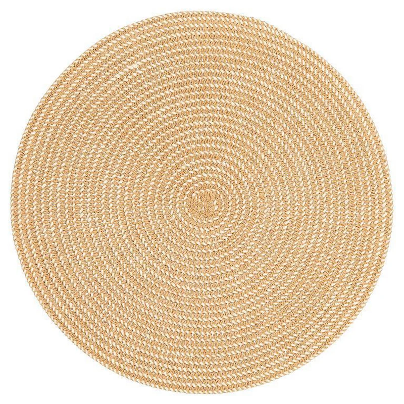 Napperon rond texturé - Tan