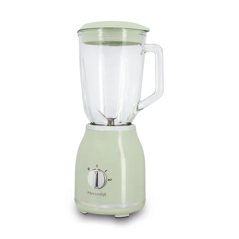 Blender Rétro 1,5L en polypropylène et contenant en verre