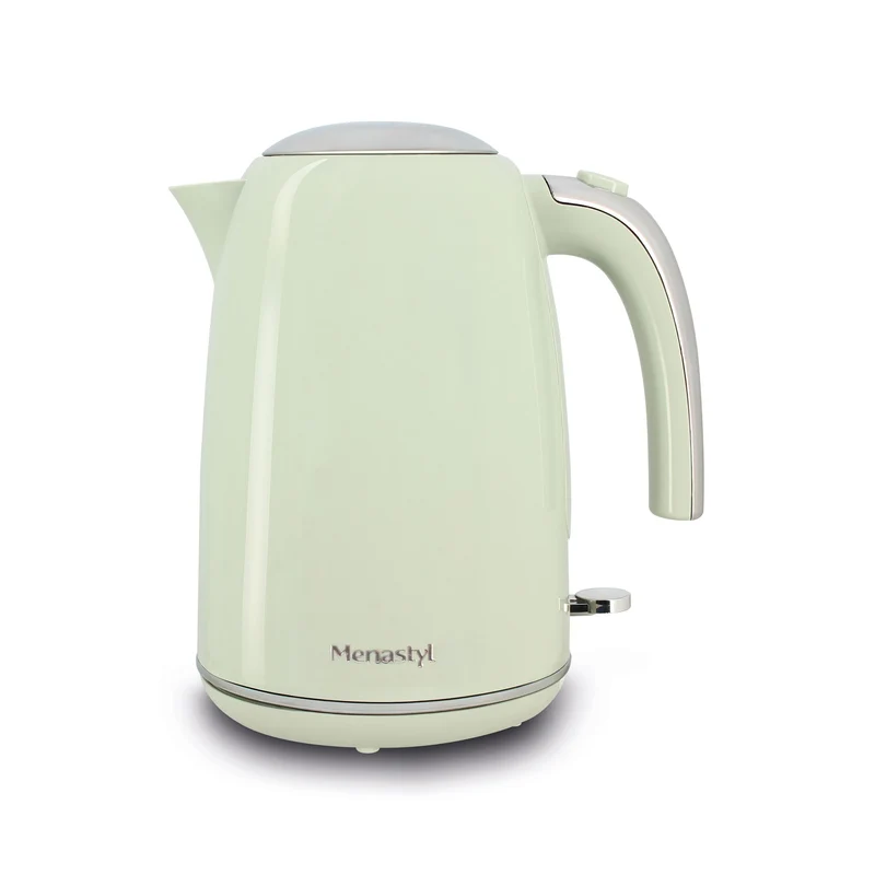 Bouilloire électrique Rétro 1,7L en acier inoxydable