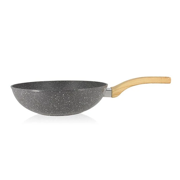 Wok Cannelle en aluminium forgé 28 cm