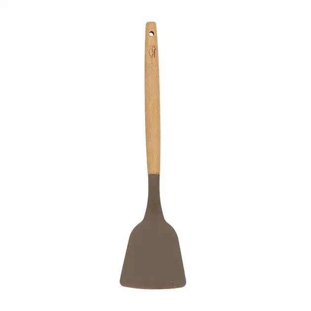 Spatule Eliott en silicone avec manche en bois