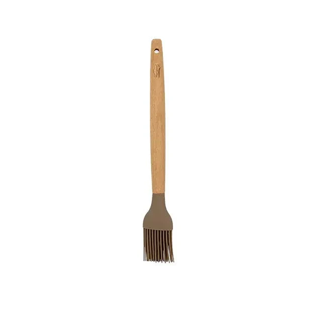 Pinceau Eliott en silicone avec manche en bois