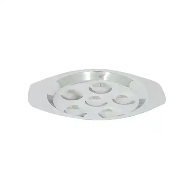 Lot de 6 assiettes à escargots en acier inoxydable