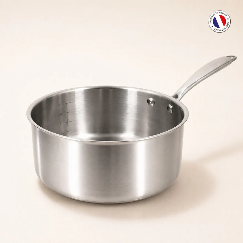 Casserole Triply en acier inoxydable triple couche 20 cm 🇫🇷