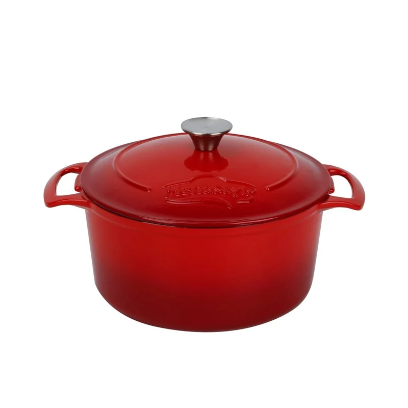 Cocotte Colette ronde 7 litres en fonte rouge