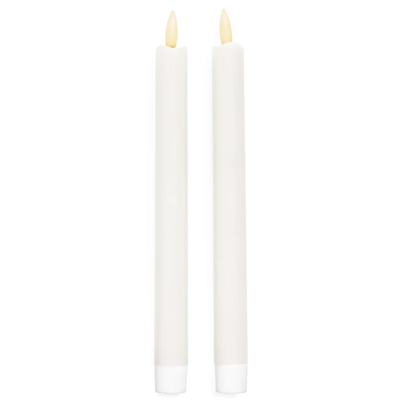 Ensemble de 2 chandelles LED - Blanche