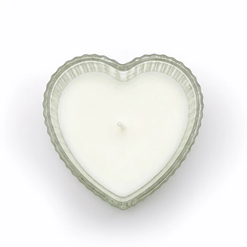 Chandelle en forme de coeur - Strié
