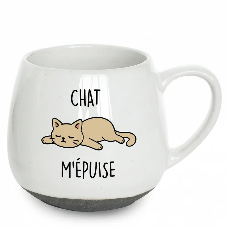 Tasse à café - Chat m'épuise