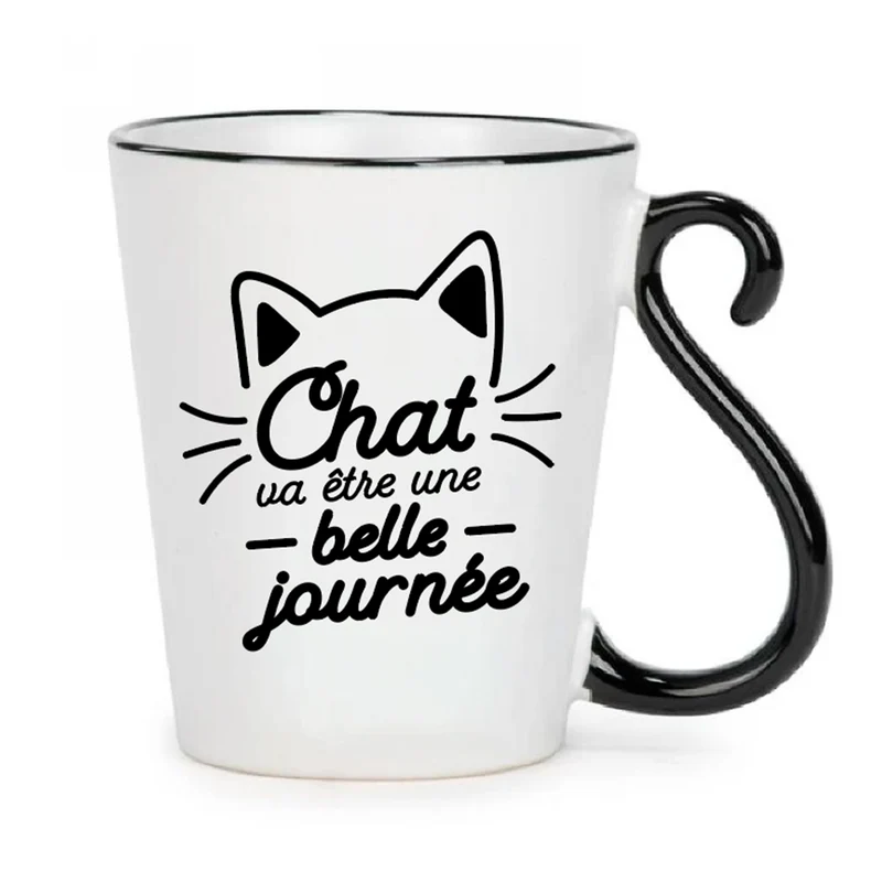 Tasse queue de chat - Chat va être