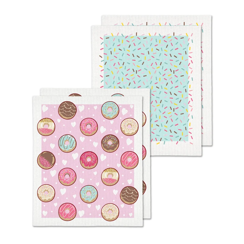 Ensemble de 4 lingettes - Beignes