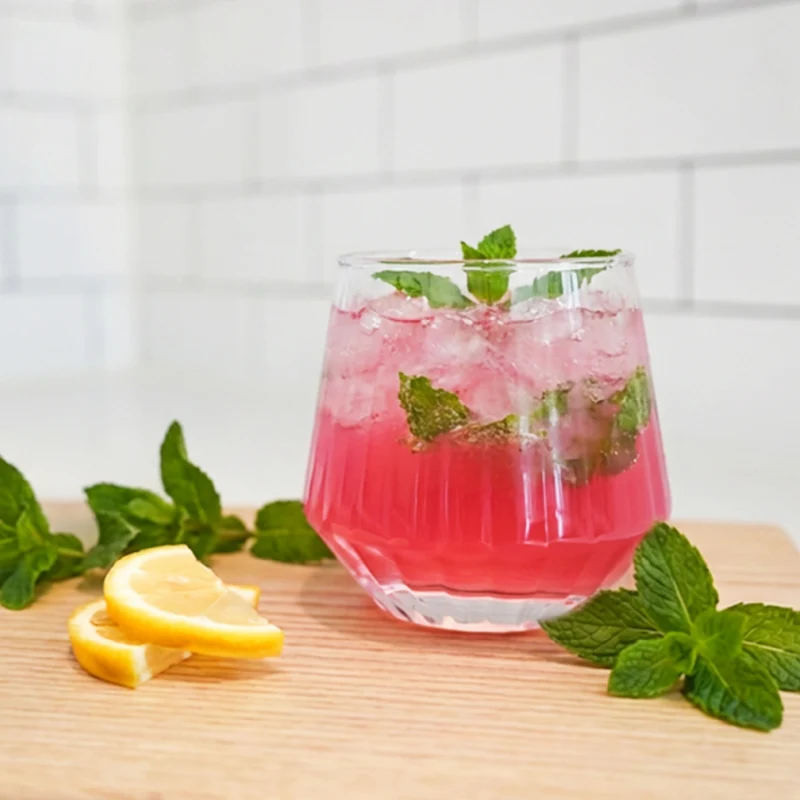 Ensemble de 2 verres striés