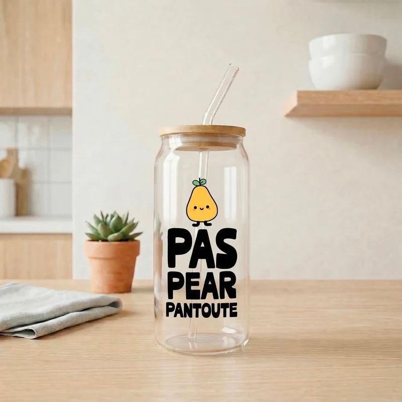 Verre avec paille - Pas pear