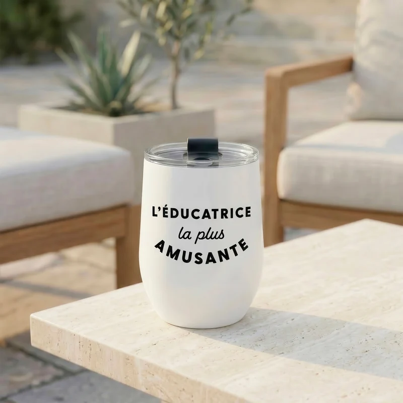 Verre à vin sans pied isotherme - Éducatrice