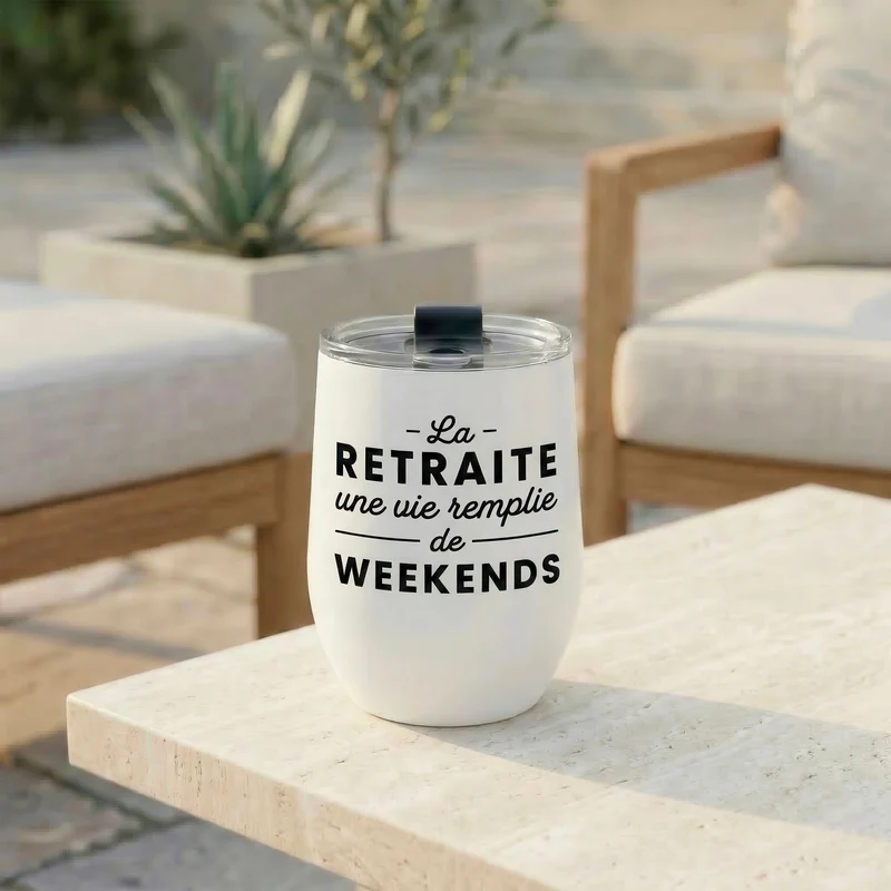 Verre à vin sans pied isotherme - Retraite