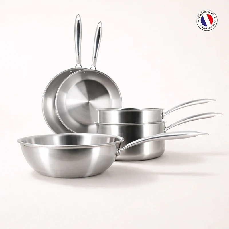 Set de 5 pièces Triply en acier inoxydable triple couche 🇫🇷