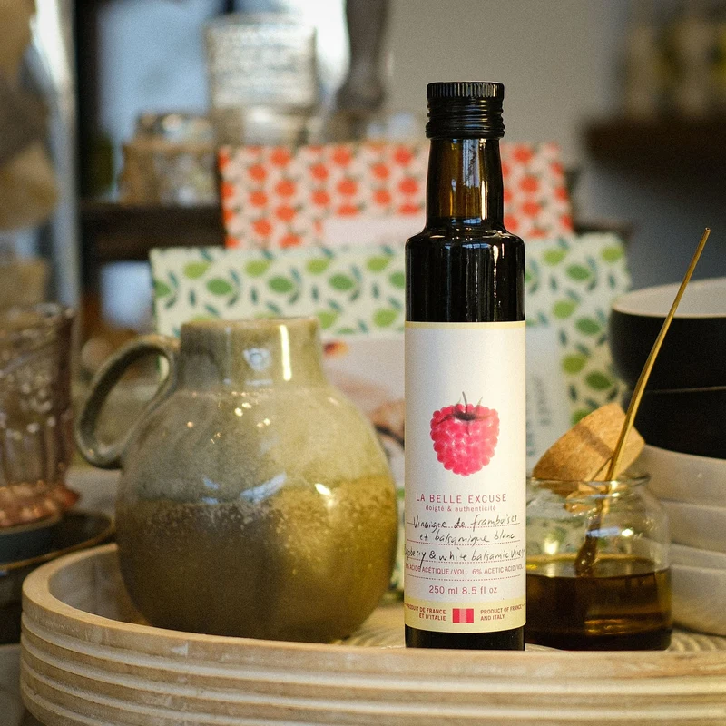 Vinaigre de framboise et balsamique blanc