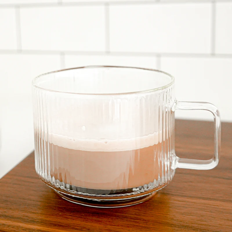 Ensemble de tasses striées (2) - Latte