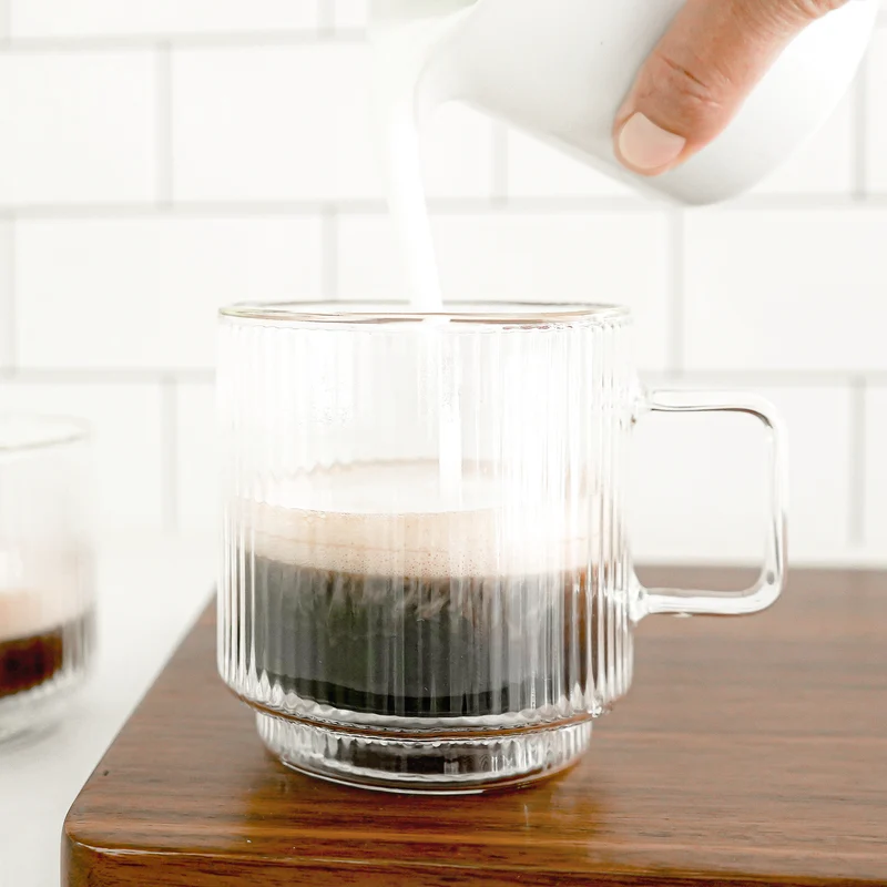 Ensemble de tasses striées (2) - Americano
